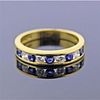 Tiffany &amp; Co 18k Gold Diamond Sapphire Band Ring