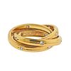 Cartier 18k Gold Diamond Rolling Band Ring