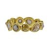 Todd Reed 18k Gold Rose Cut Rough 3.45ctw Diamond Eternity Band Ring