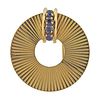 Tiffany &amp; Co Retro 14K Gold  Sapphire Brooch Pin
