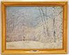 E. Joseph Fontaine Winter Landscape Painting