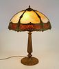 Miller Lamp Co. Caramel Slag Glass Table Lamp