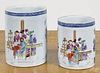 Two similar Chinese export porcelain mugs, ca. 1