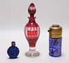 3PC Baccarat Dior & Other Perfume Bottles