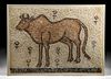 Impressive Roman Stone Mosaic of a Bull