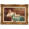 EMIL EISMAN-SEMENOVSKY  (OLD KINGDOM OF POLAND 1857-1911)  BEFORE THE BALL Oil on canvas  14.5 x 22.8" (37x 58 cm)