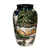 Lg Moorcroft Pottery Anji Davenport Vase, Isle Royale, 2002
