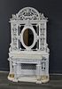 Victorian White Painted Cast Iron Hall Tree.