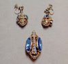 Victorian-style Pendant and Earrings Set