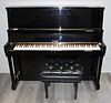 Petrof  Ebonized Upright Piano Serial # 515304