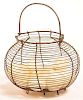 19th Century Wire Egg Basket.