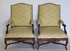 Pair Of Ralph Lauren Upholstered High Back Chairs.