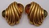 JEWELRY. Pair of Signed Esti Frederica 18kt Gold