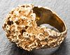 Vintage 14K Yellow Gold Nugget Dome Ring