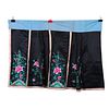 A BLACK-GROUND EMBROIDERED FLORAL SKIRT