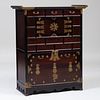 Korean Stained Wood Tansu Chest 