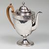 English Silver Plate Coffee Pot with Hinged Cover