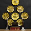 Group of Six French Yelloware Plates