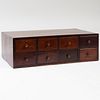 Regency Mahogany Double Sided Eight-Drawer Table Cabinet