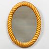 Pair of Small Giltwood Rope Twist Mirrors