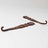 Pair of Neoclassical Style Bronze Flaming Torch Hooks