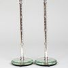 Pair of Etched Glass Boudoir Lamps