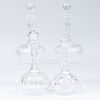 Group of Four English Cut Glass Decanters