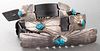 Navajo Sterling Silver & Turquoise Concho Belt
