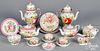 Collection of Staffordshire Queens Rose, 19th c.,
