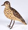 Carved and painted balsa dove decoy, early/mid 20t