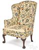 Chippendale mahogany wing chair, ca. 1770, with ca