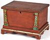 Miniature painted pine blanket chest, 19th c.
