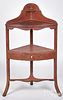 Federal painted pine corner wash stand, ca. 1805,