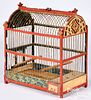 Victorian painted birdcage, 15 1/2" h., 13 1/2" w.