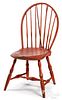 Braceback Windsor side chair, ca.1800, retaining a