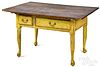 Southern painted hard pine tavern table, late 18th