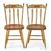 Pair of New England painted arrowback chairs
