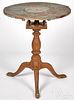 Primitive Pennsylvania painted candlestand, late 1