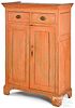 New England painted pine wall cupboard