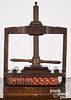 English oak book press, ca. 1800