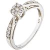RING WITH DIAMONDS IN 14K WHITE GOLD Brilliant cut diamonds ~0.22 ct. Weight: 2.5 g. Size: 7