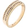 RING WITH DIAMONDS IN 10K YELLOW GOLD 8x8 cut diamonds ~0.30 ct. Weight: 2.6 g. Size: 6 ¾