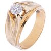 SOLITAIRE RING WITH DIAMOND IN 10K YELLOW GOLD 1 Brilliant cut diamond ~0.60 ct. Clarity: I2-I3. Weight: 8.5 g. Size: 9 ¾