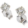 PAIR OF STUD EARRINGS WITH DIAMONDS IN 14K WHITE GOLD 2 Brilliant cut diamonds ~0.54 ct Clarity: VS2-SI1 Weight: 0.7 g