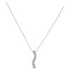 CHOKER AND PENDANT WITH DIAMONDS IN 14K WHITE GOLD Brilliant cut diamond ~0.23 ct, Brilliant cut diamonds ~0.75ct
