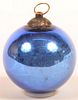 Blue Blown Glass Ball Form German Kugel.