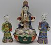 Grouping of Chinese Enamel Decorated Figures.