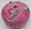 Chinese Enamel Decorated Peach Bloom Lidded