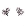18k Georgian Revival Diamond Flower Tremblant Earrings