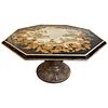 Octagon Chinoiserie Decorated Mirror Coffee Table